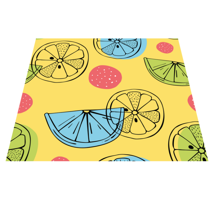 Tapis vinyle cuisine fruits d'agrumes - TenStickers