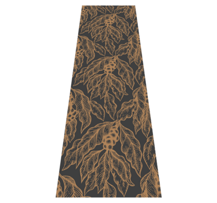 Tapis vinyle cuisine motif branches de café - TenStickers