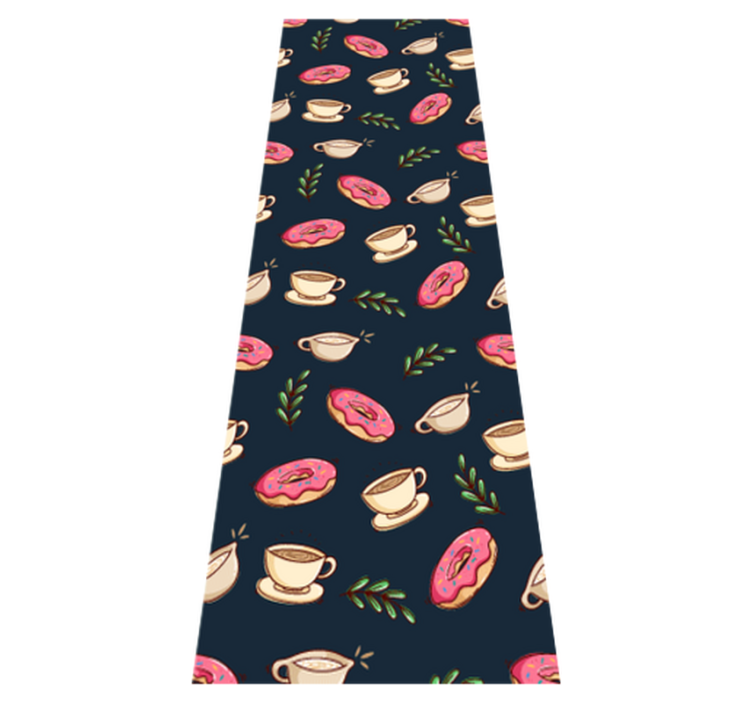 Tapis vinyle cuisine arrière-plan desserts et café - TenStickers