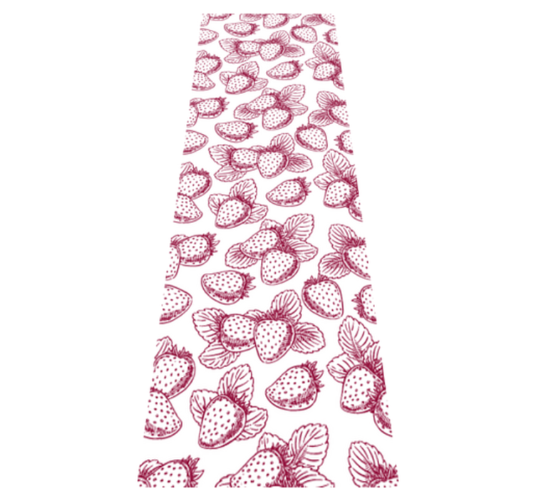 Tapis vinyle cuisine motif fraises mignon sans couture - TenStickers