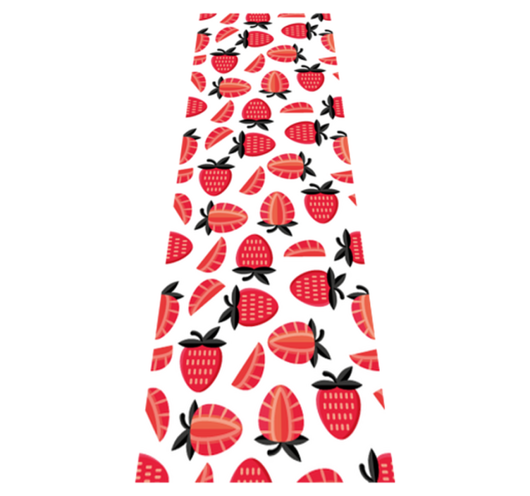 Tapis vinyle cuisine motif fraises rouges réalistes - TenStickers