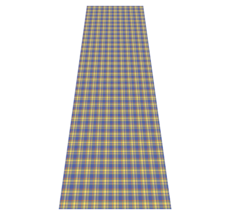 Tapis vinyle cuisine motif tartan bleu - TenStickers