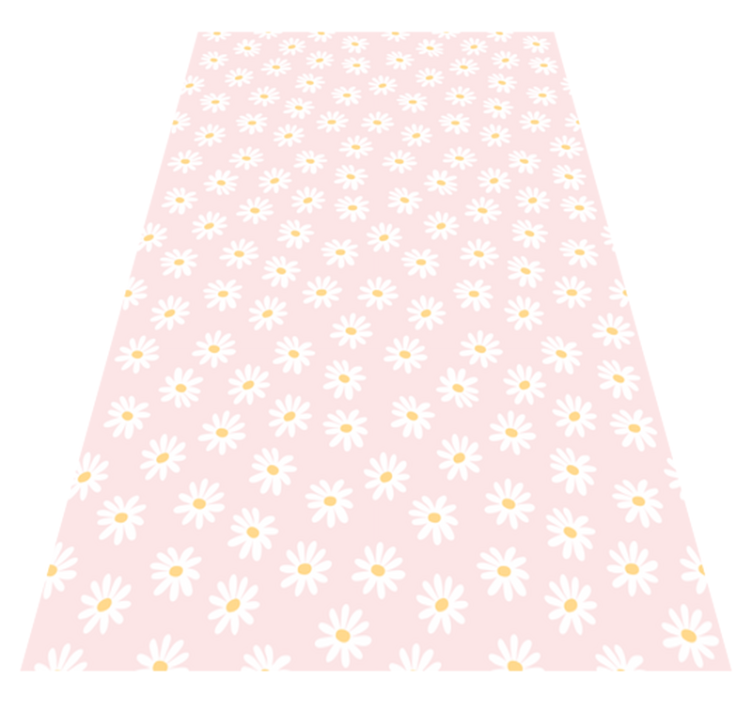 Tapis vinyle fleurs et plantes motif marguerites - TenStickers