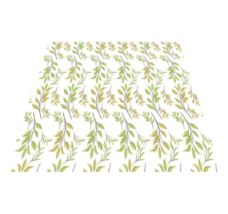 Tapis vinyle fleurs et plantes motif vert luxuriant - TenStickers