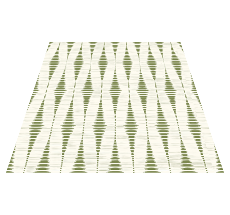 Tapis vinyles géométriques vert mousse ikat - TenStickers