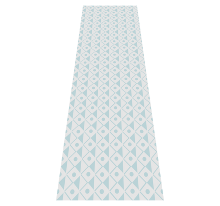Tapis vinyles géométriques design losanges bleus et blancs - TenStickers
