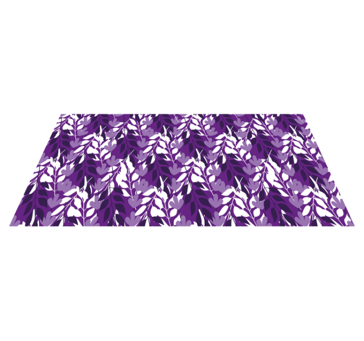 Tapis vinyle nature motif feuillage - TenStickers