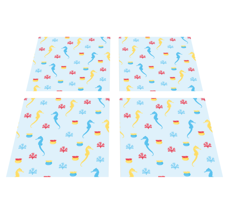 Tapis vinyle nature hippocampe éclaboussure nature - TenStickers