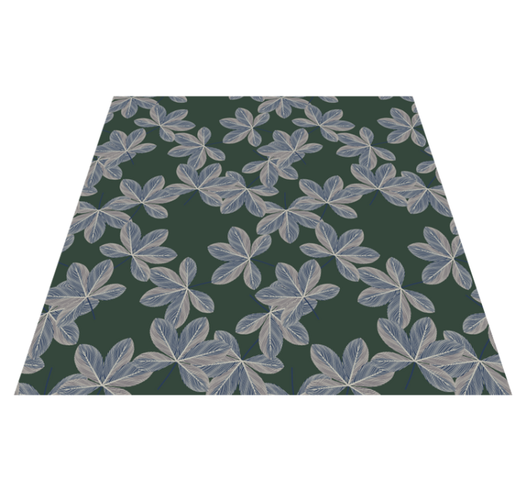 Tapis vinyle fleurs et plantes design feuilles sombres - TenStickers