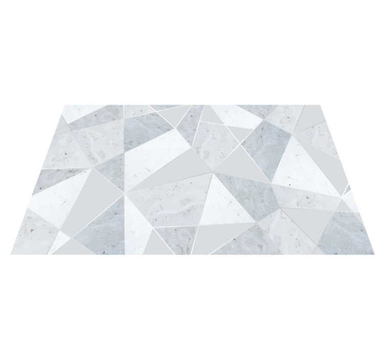 Tapis vinyles géométriques marbre triangulaire gris simple - TenStickers