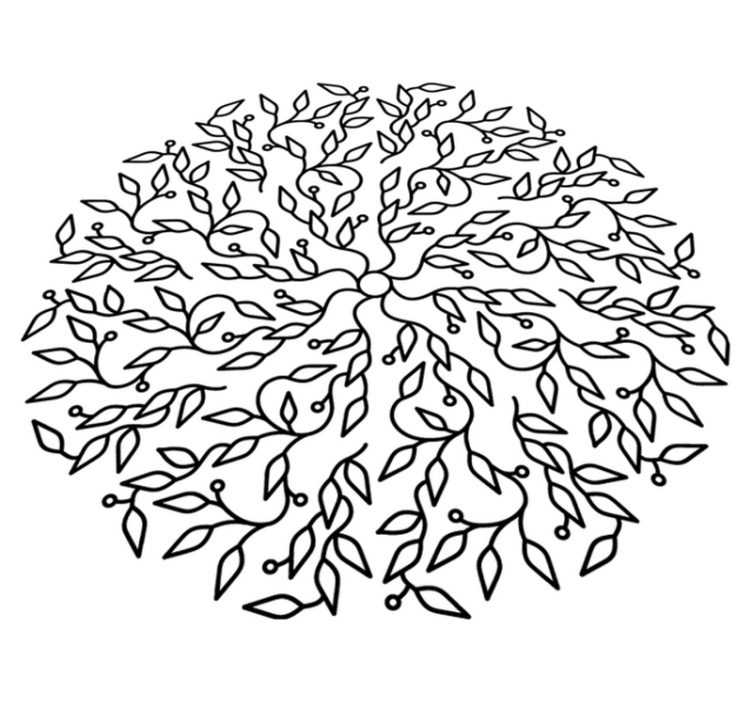 Tapis vinyles géométriques arbre de vie abstrait - TenStickers