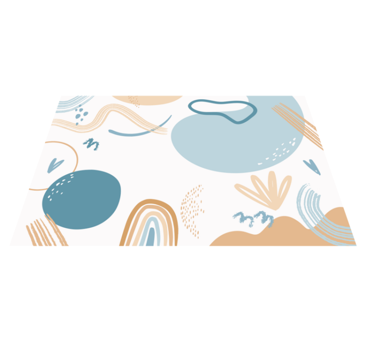 Tapis vinyles géométriques formes colorées - TenStickers