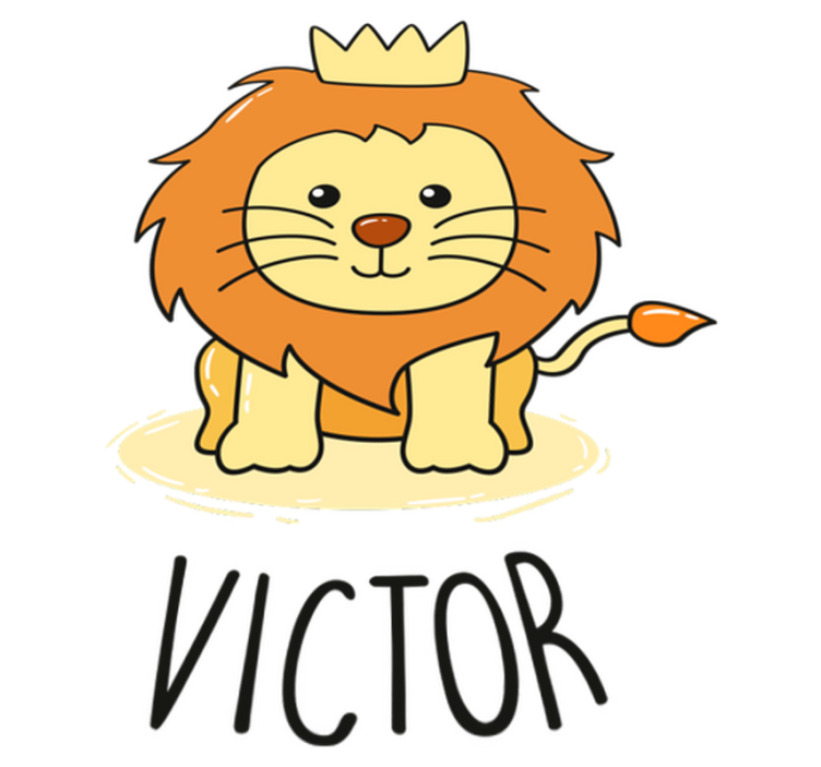 Tapis vinyle pour enfants dessin bébé lion - TenStickers