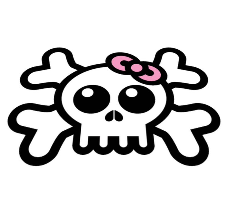 Tapis vinyle pour enfants crâne avec ruban - TenStickers