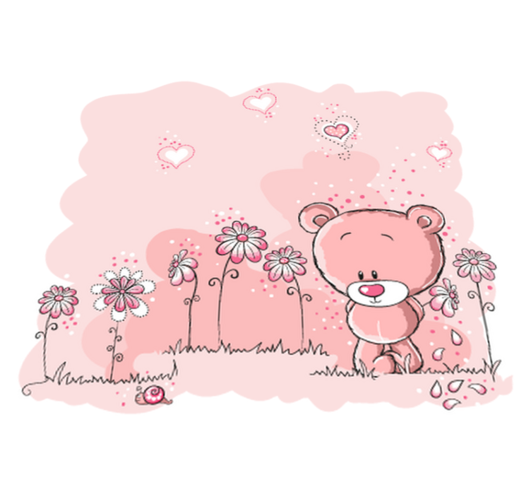 Tapis vinyle pour enfants ourson en peluche - TenStickers