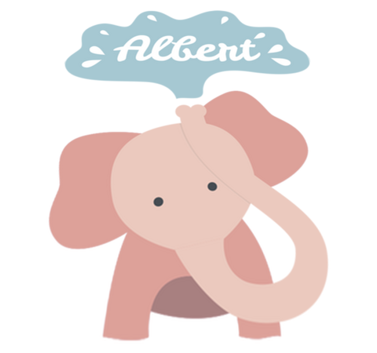 Tapis vinyle pour enfants éléphant personnalisable - TenStickers