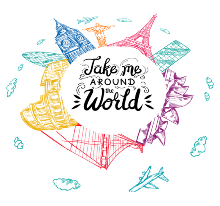 Tapis vinyle chambre joyaux du monde entier - TenStickers