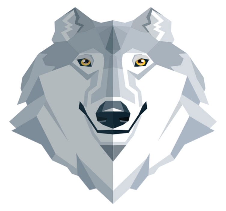 Tapis vinyle chambre design abstrait de loup - TenStickers