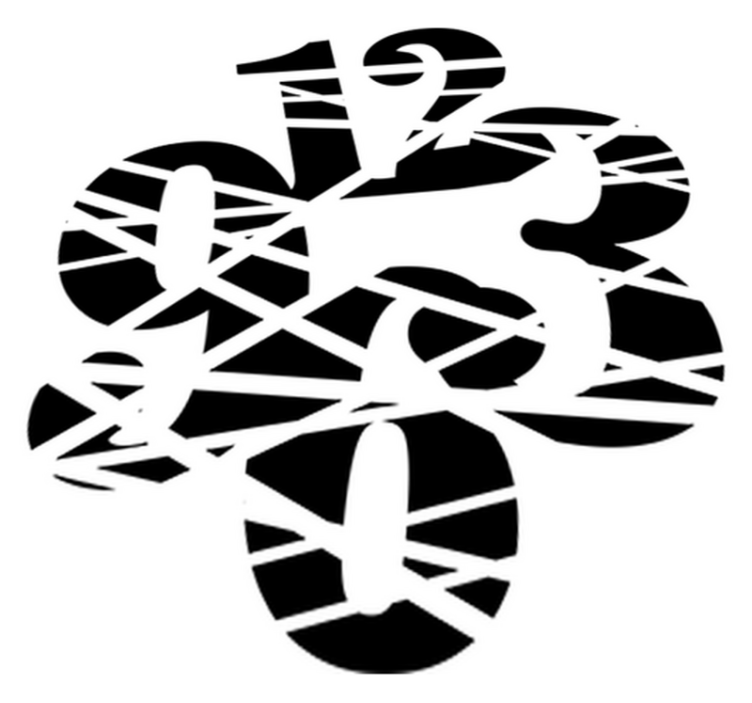 Tapis vinyle chambre horloge découpée - TenStickers