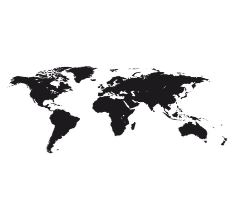 Tapis vinyle carte du monde vinyle décoratif monde - TenStickers