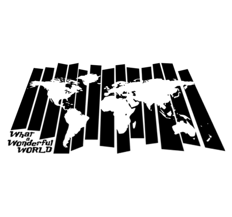 Tapis vinyle carte du monde rétro - TenStickers