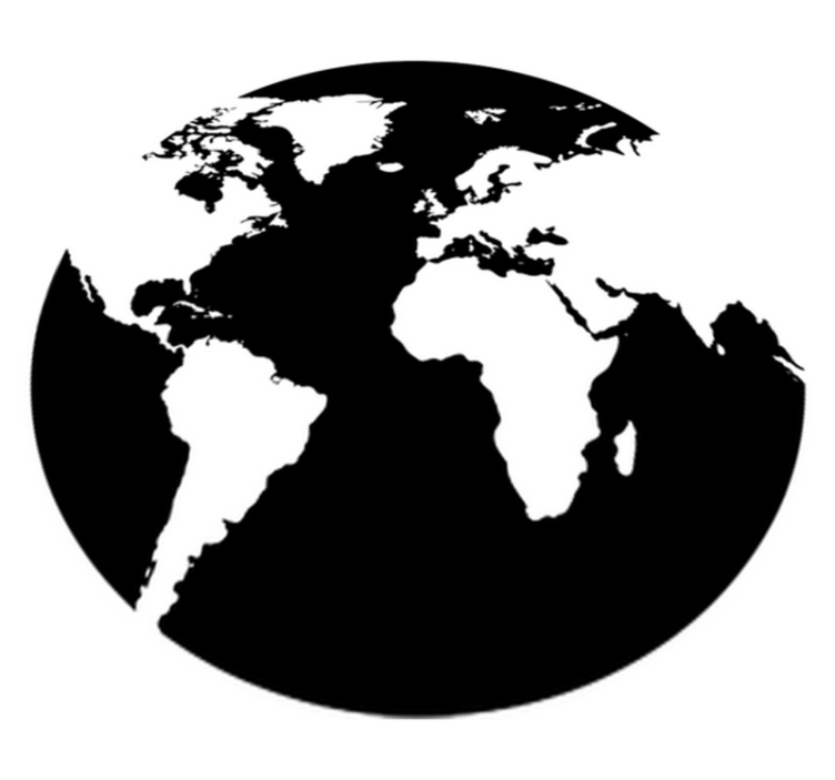 Tapis vinyle carte du monde cercle décoratif - TenStickers