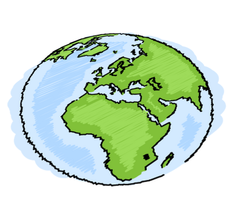 Tapis vinyle carte du monde illustration terre - TenStickers