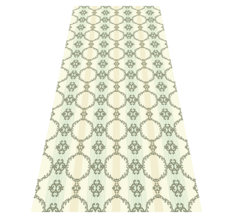 Tapis vinyle salle de bain motif floral vintage français - TenStickers