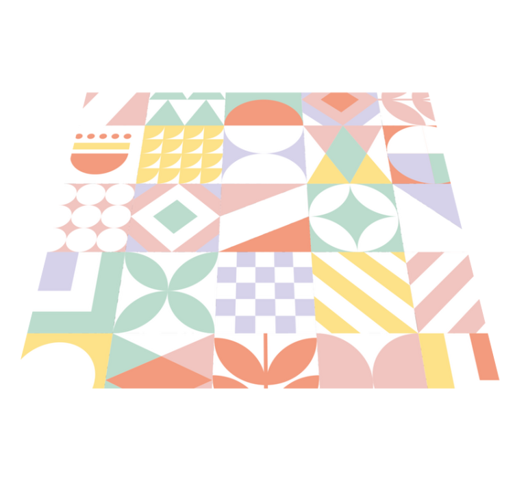 Tapis vinyle salle de bain formes originales - TenStickers