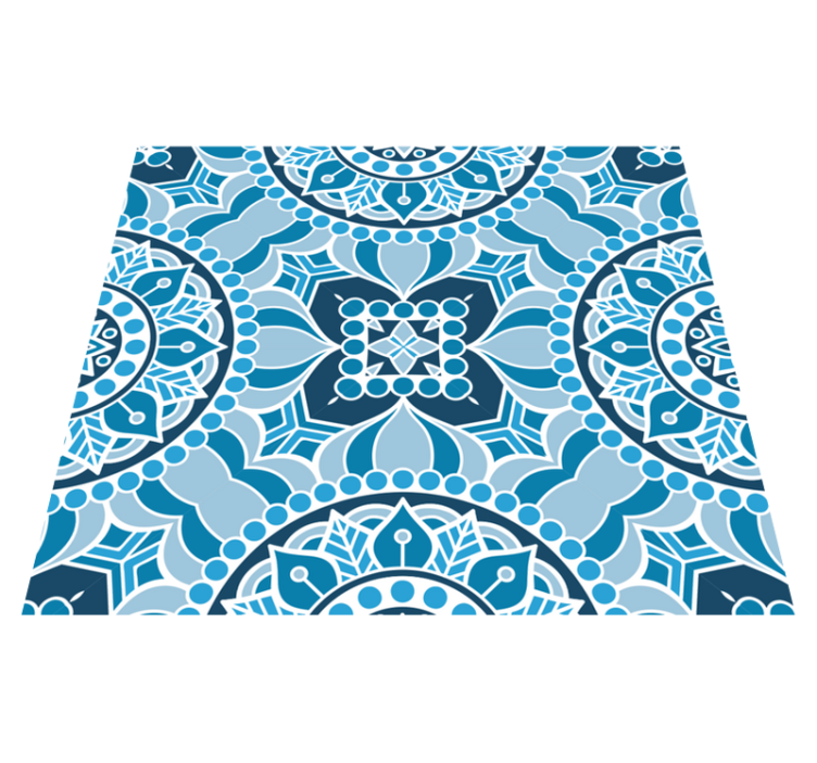 Tapis vinyle salle de bain style mandala - TenStickers