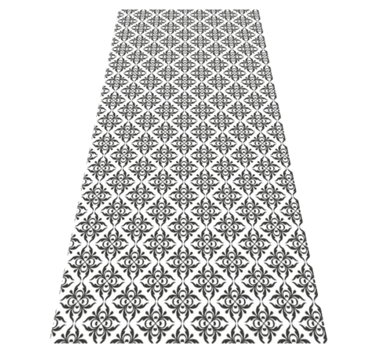 Tapis vinyle salle de bain motif carreaux noirs - TenStickers