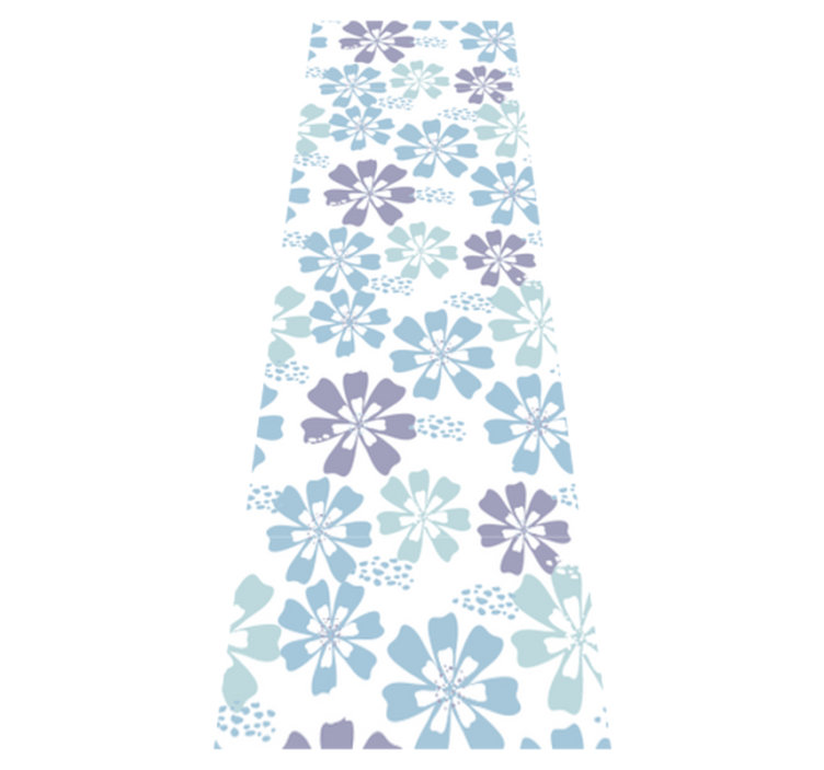 Tapis vinyle salle de bain motif floral pastel - TenStickers