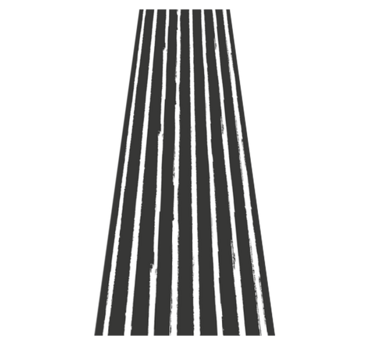 Tapis vinyle salle de bain motif encre moderne noir et blanc - TenStickers