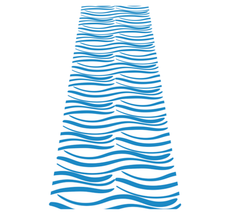 Tapis vinyle salle de bain motif petites vagues - TenStickers