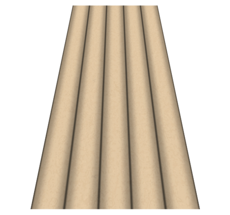 Tapis vinyle salle de bain motif tubes bruns minimaliste - TenStickers