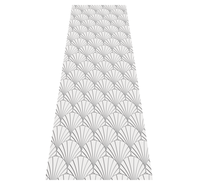 Tapis vinyle salle de bain motif coquillages blancs art déco - TenStickers