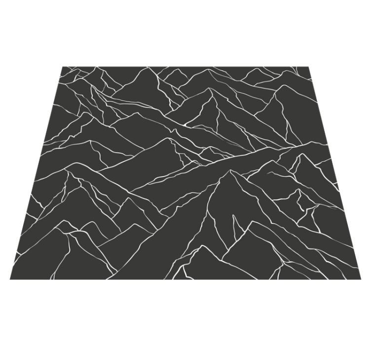 Tapis vinyle bureau contours de montagnes - TenStickers