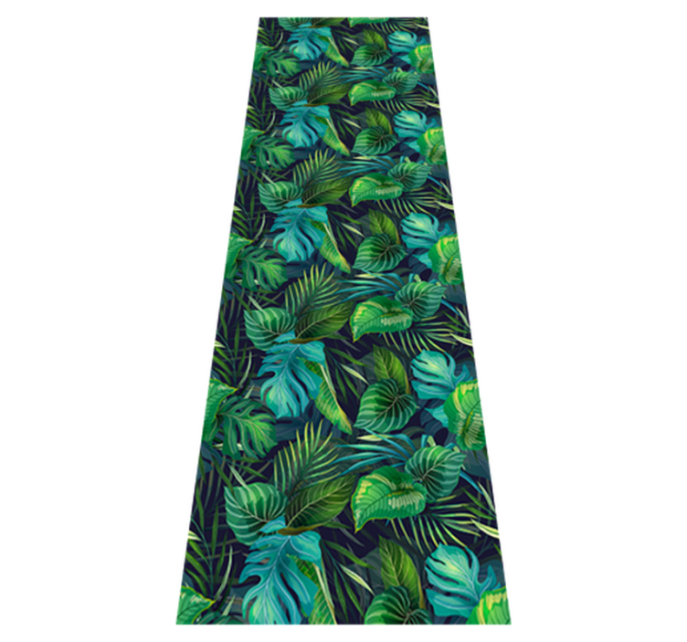 Tapis vinyle bureau motif feuilles vertes réalistes - TenStickers