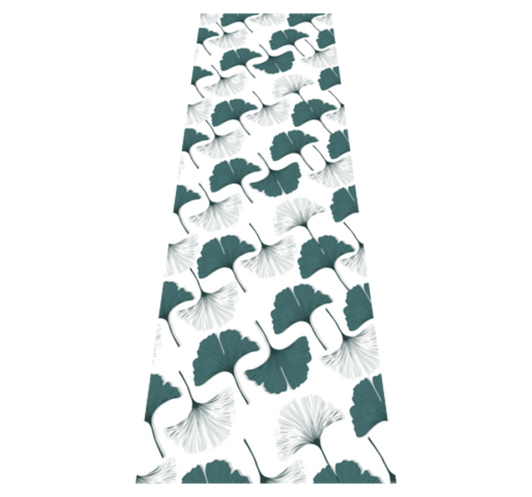 Tapis vinyle bureau motif feuilles de ginkgo - TenStickers