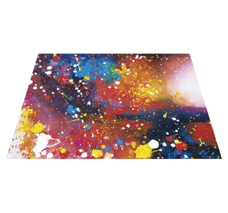 Tapis vinyle moderne peinture abstraite - TenStickers