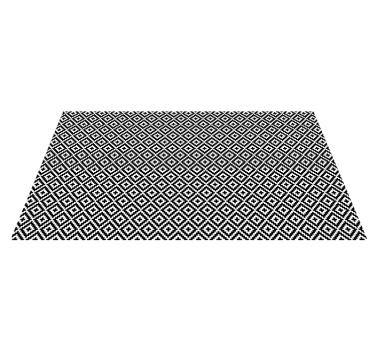 Tapis ethnique en vinyle tribal carré géométrique - TenStickers