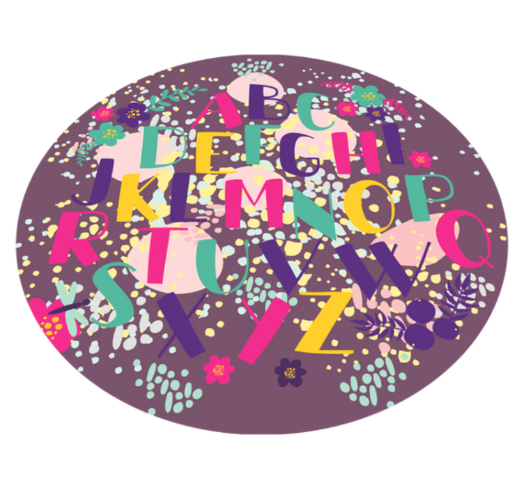Tapis vinyle alphabet disque éducatif alphabétique - TenStickers