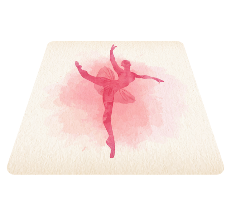 Tapis vinyle pour enfants silhouette de danseuse de ballet - TenStickers