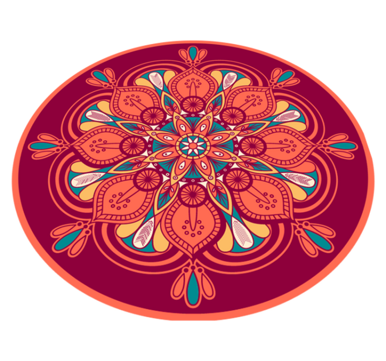 Tapis vinyle mandala orné - TenStickers