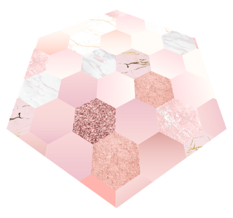 Tapis vinyle minimaliste pastel hexagonal - TenStickers