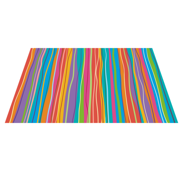 Tapis vinyle rayures motif rayé coloré - TenStickers