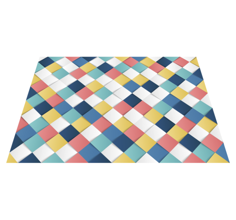Tapis vinyles géométriques motif arlequin coloré - TenStickers