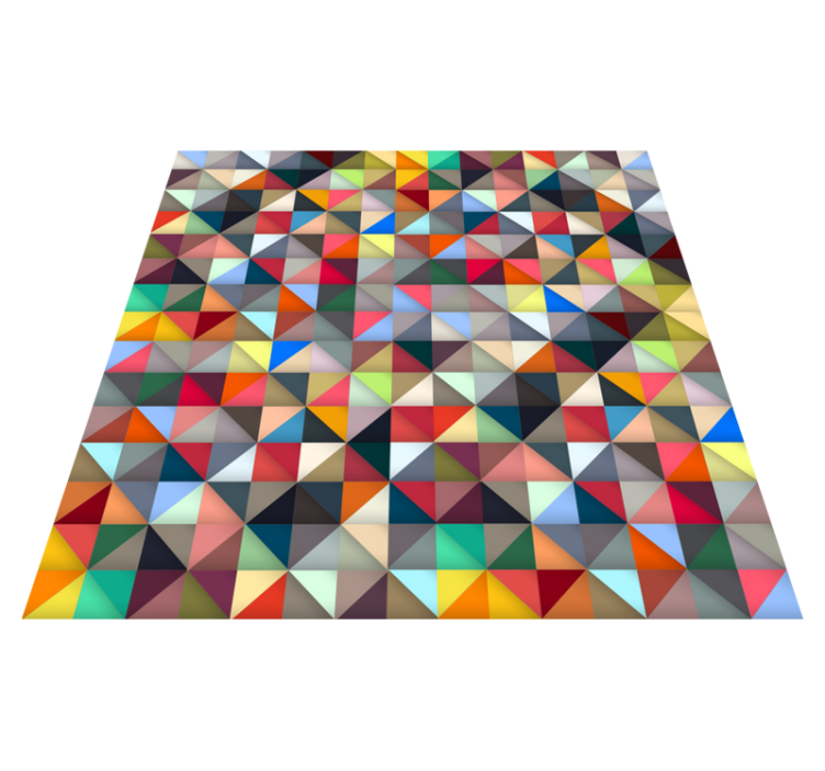 Tapis vinyles géométriques motif triangulaire coloré - TenStickers