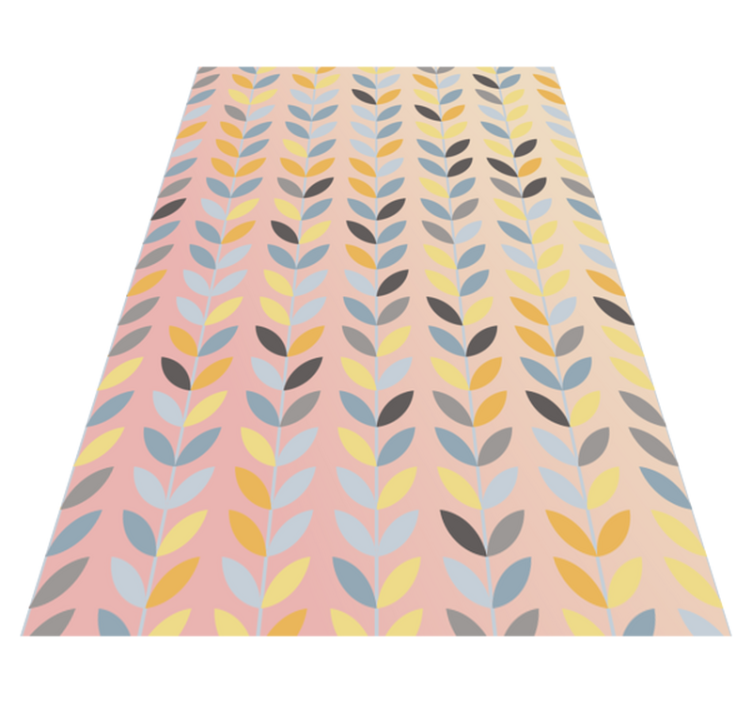 Tapis vinyles géométriques motif de feuille abstrait - TenStickers