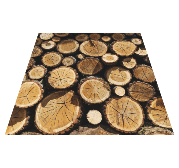 Tapis vinyle imitation parquet modèle de tranche de journal - TenStickers